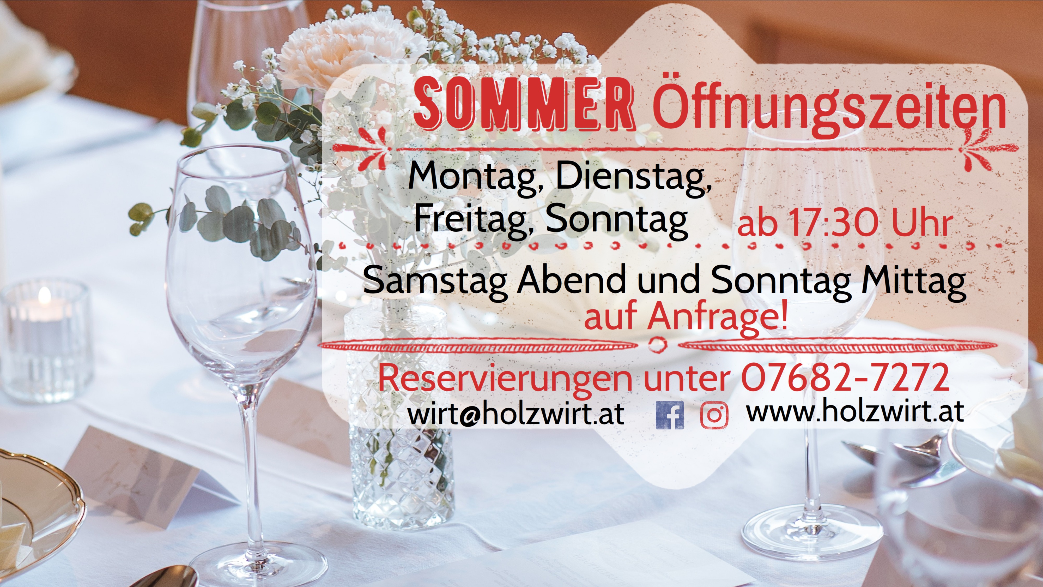 Unsere Öffnungszeiten